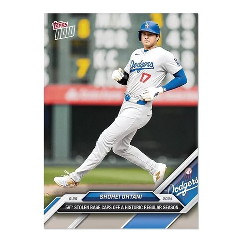 Shohei Ohtani 59th Stolen Base SB - 2024 MLB Topps NOW Card 779 