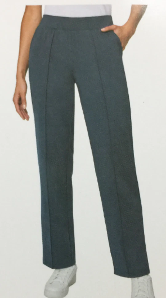 NEW Mondetta Women's Pintuck Straight Leg Pull On Pants Size XL