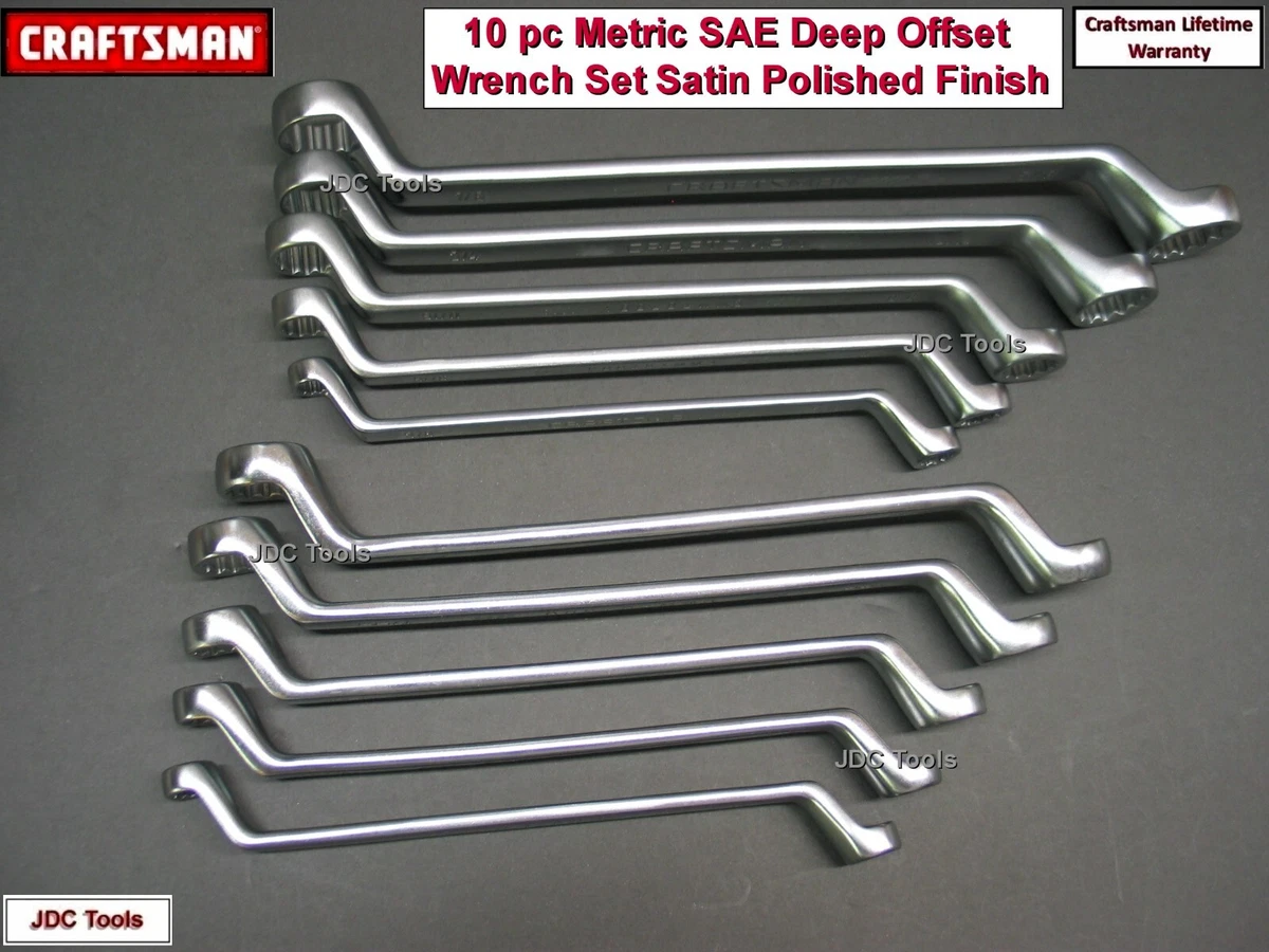 Craftsman offset box clearance end wrench set