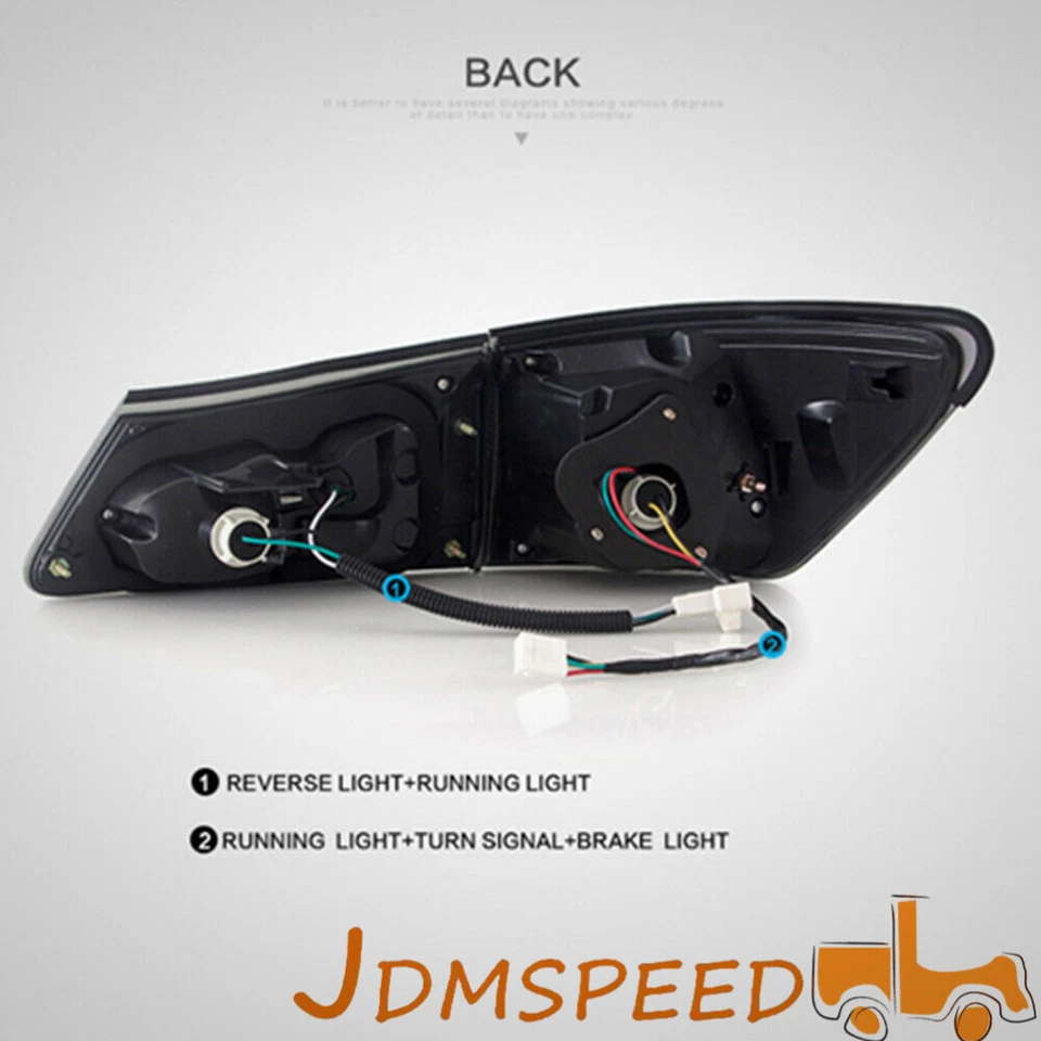 Par de luces traseras rojas lente LED lámpara trasera apta para Lexus IS250 IS350 IS F 2006-2012 Foto 4 de 4