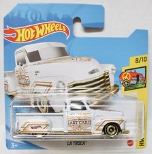 HOT WHEELS SHORT CARD LA TROCA WHITE HW ART CARS 8/10 COMBINED SHIPPING