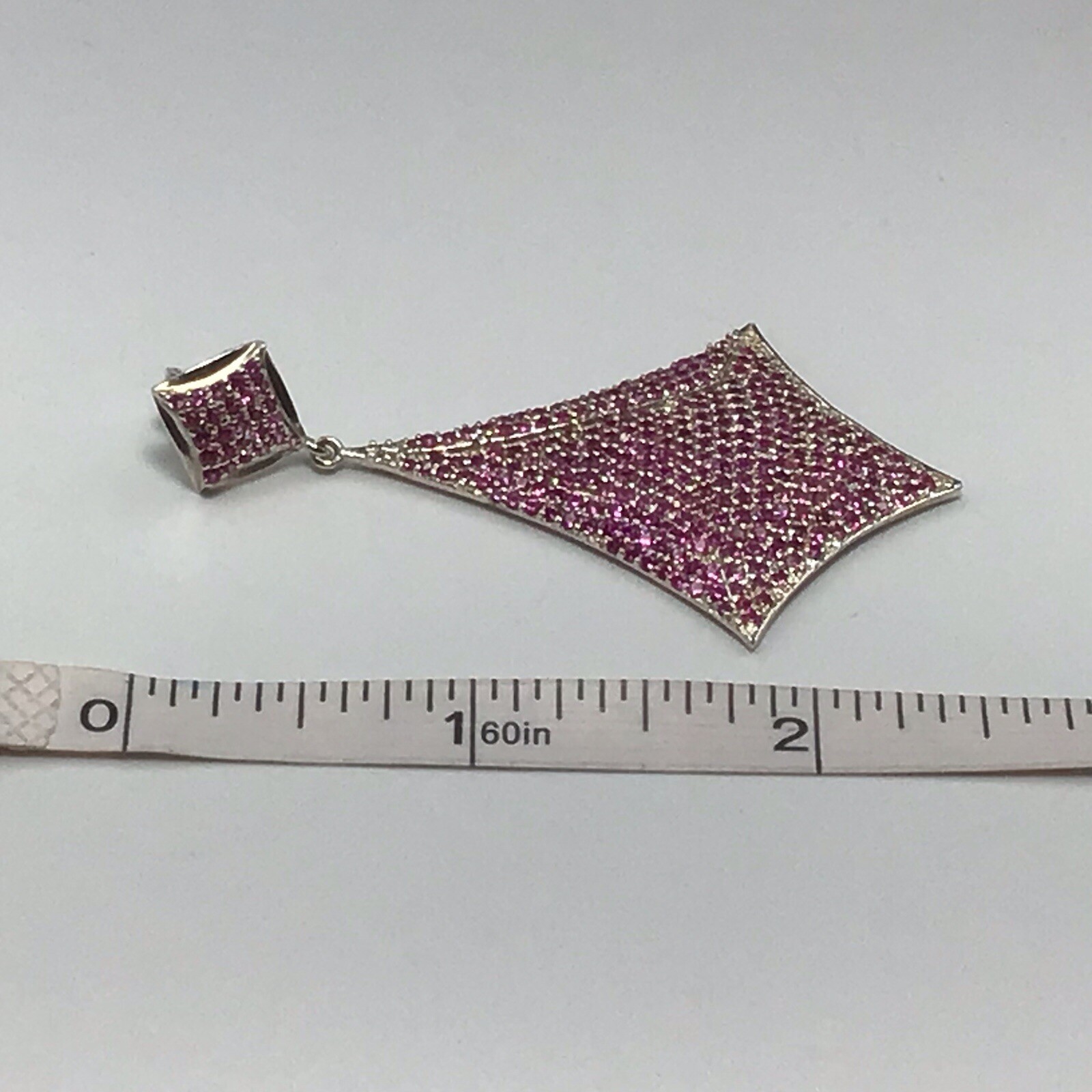 Sterling Silver Large Dangle Ruby  Earrings 2.5” - image 4