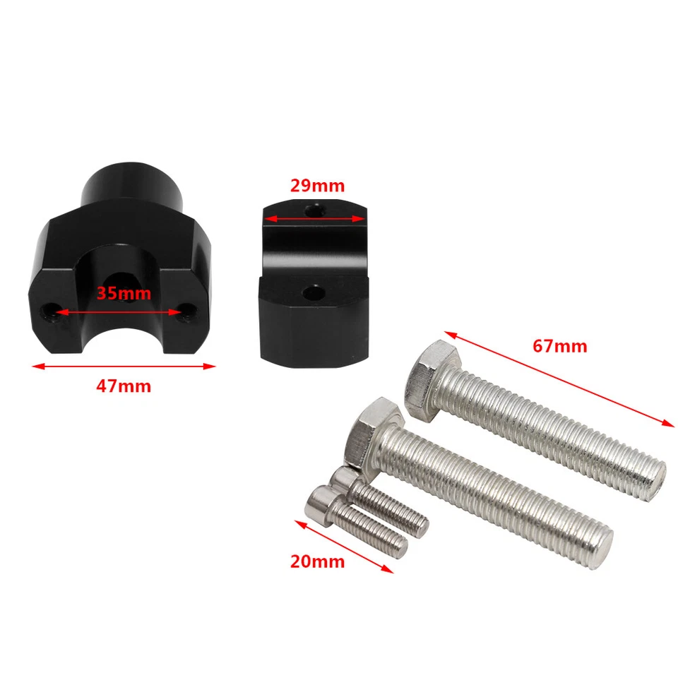 7/8'' 22mm Cafe Racer Handlebar Riser Clamps Fit For Honda Yamaha Kawasaki BMW — 第 4/4 张图片