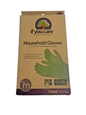IF YOU CARE Medium Cotton Flock Lined Household Gloves Ultimate Cleaning & Pro