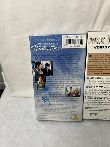 Lot 3 Sealed VHS Tapes Hallmark John Wayne On Golden Pond Winters End - Picture 6 of 10