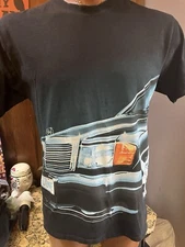 Mens HUF H Class Print Mercedes Black Streetwear T-shirt Black Large