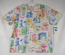 Barco Reflections Short Sleeve V-Neck Scrub Top Size X-Large SG144 319O