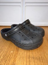 Crocs Baya Lined Clog Slip On Men's Size 6 / Women's 8 Black Faux Fur 205969