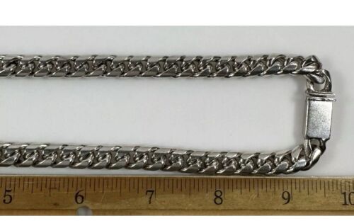 Mexico Sterling Silver Vintage Curb Link Chain 20" Long 135g Heavy - Picture 9 of 12