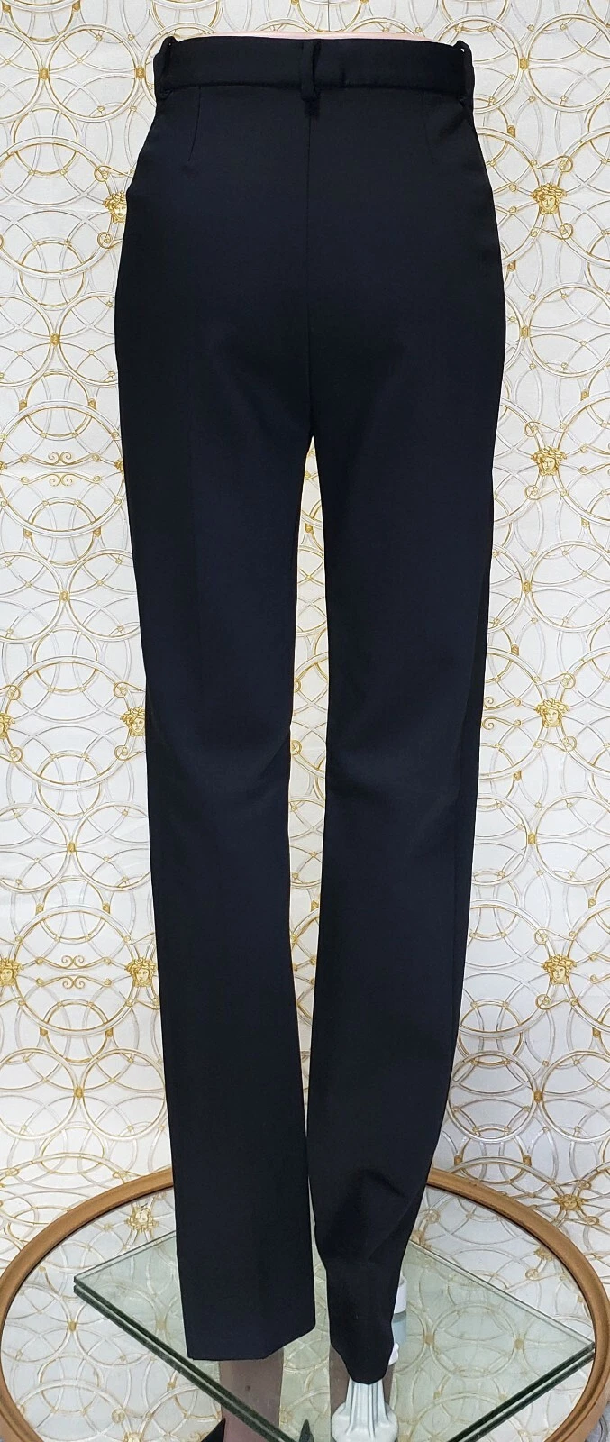 PANTALONE LANA CLASSICO NERO VERSACE F W15 LOOK #48 taglia 38 4