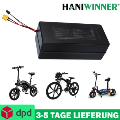 HANIWINNER 36V E bike Akku Lithium Batterie 36V 10Ah Für Kugoo Windgoo DYU EBike 350W Motor