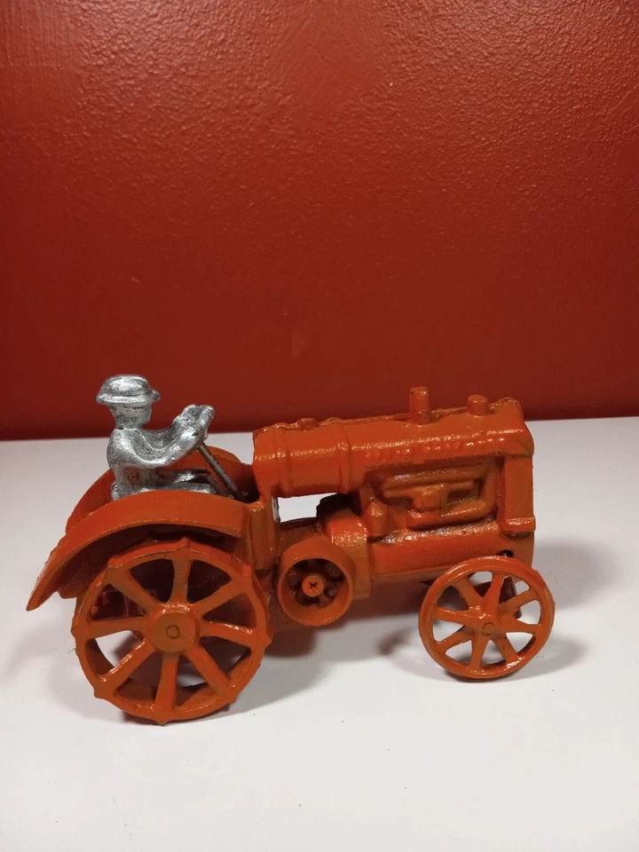 Vintage Cast Iron Toy Allis Chalmers Farm Tractor Machinery Model Diecast   - Image 4 of 4