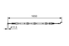 BOSCH Handbremsseil L/R für T5 TRANSPORTER 2.5D 3.2 11.03-12.09 VW OE 7H1609701F
