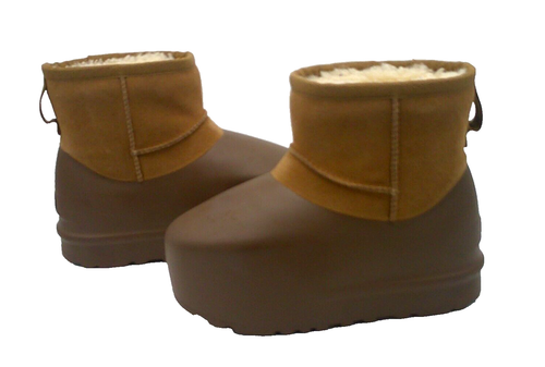 BOTAS UGG CLÁSICAS MINI BOMBEADAS MOLDEADAS TODO GENDAR CASTAÑO EE. UU. HOMBRES 9/MUJERES 10 - Imagen 3 de 5