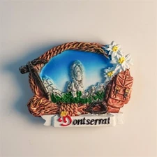 Montserrat Benedictine Abbey Mountain Barcelona souvenir fridge magnet gift