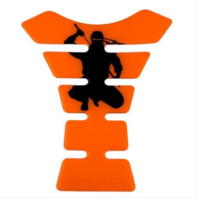 Crouching Ninja Resin Domed Tank Pad / Protector Orange