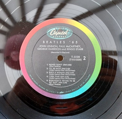 BEATLES 65 " SUPER ORIG USA MONO VRARE RCA CONTRACT PRESS #2 SLEEVE WITH SHRINK - Picture 8 of 11