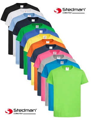 Stedman Boys Kids Childrens Childs Plain Cotton Short Sleeve T-Shirt Tee Shirt