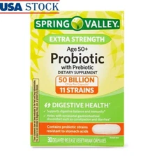 Probiotic 50 Extra Strength Prebiotic Vegetarian Capsules Digestive Health 30ct