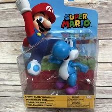 Super Mario Bros Blue Yoshi with Egg Figure 4" Jakks Pacific World of Nintendo