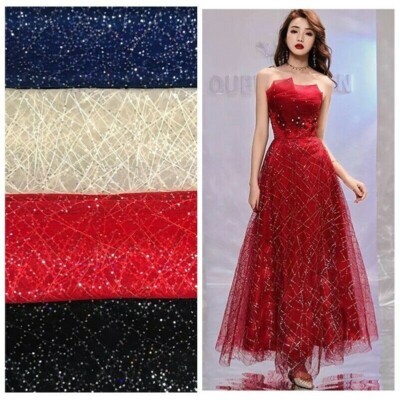 Irregular Mesh Sequin Fabric Glitter 