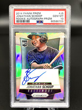2014 Panini Prizm Jonathan Schoop On-Card Auto Silver Prizm RC * PSA 10 GEM MT *