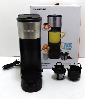 Chefman InstaCoffee Max+ Single-Serve Coffee Maker Ground/K-Cup Compatible