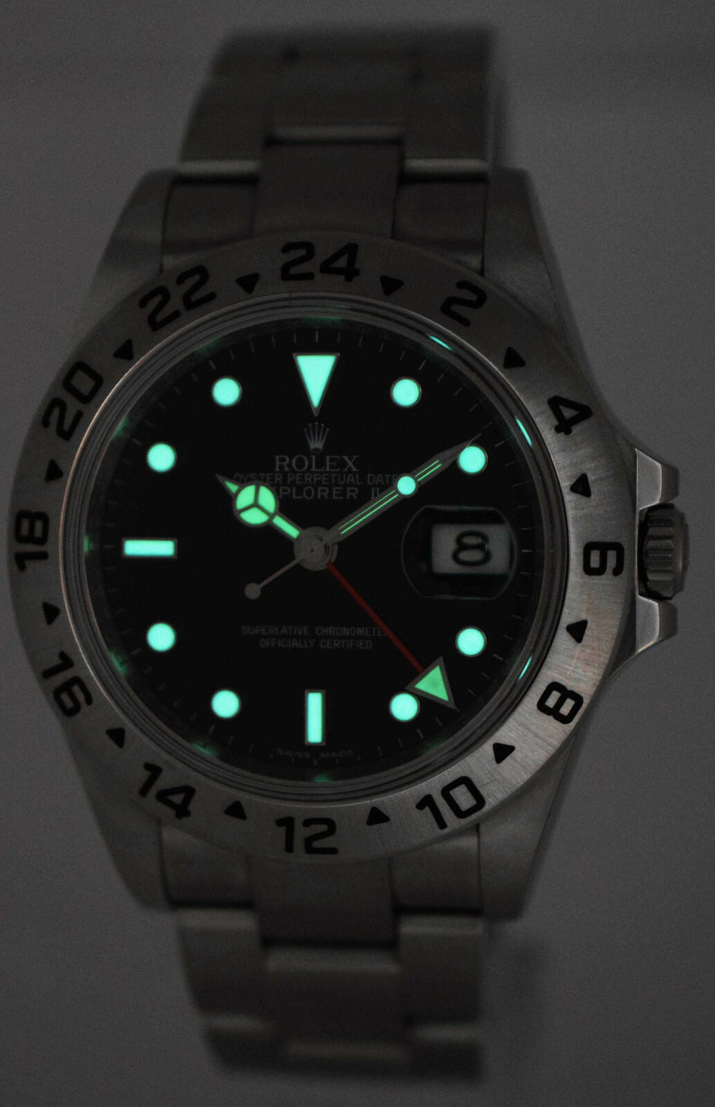 Rolex Explorer II GMT Steel Black Dial Mens 40mm Automatic Watch Z
