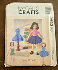 McCALL'S 3423 Crafts UNCUT Sewing Pattern RETRO Betsy McCall DOLL and CLOTHES