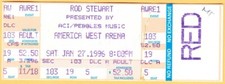 1996 ROD STEWART concert ticket America West Arena PHOENIX ARIZONA Faces 1/27/96