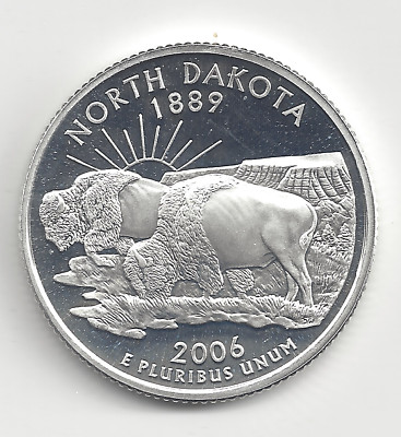 2006 S Silver Proof NORTH DAKOTA Quarter - 90% Silver