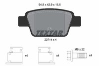 Textar 2371401 Bremsbelagsatz, Scheibenbremse FüR Alfa Romeo,Chrysler,Fiat ,