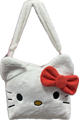 Plush Hand Bag - Hello Kitty - Fuzzy Large Kitty 16'' Shoulder Tote Purse