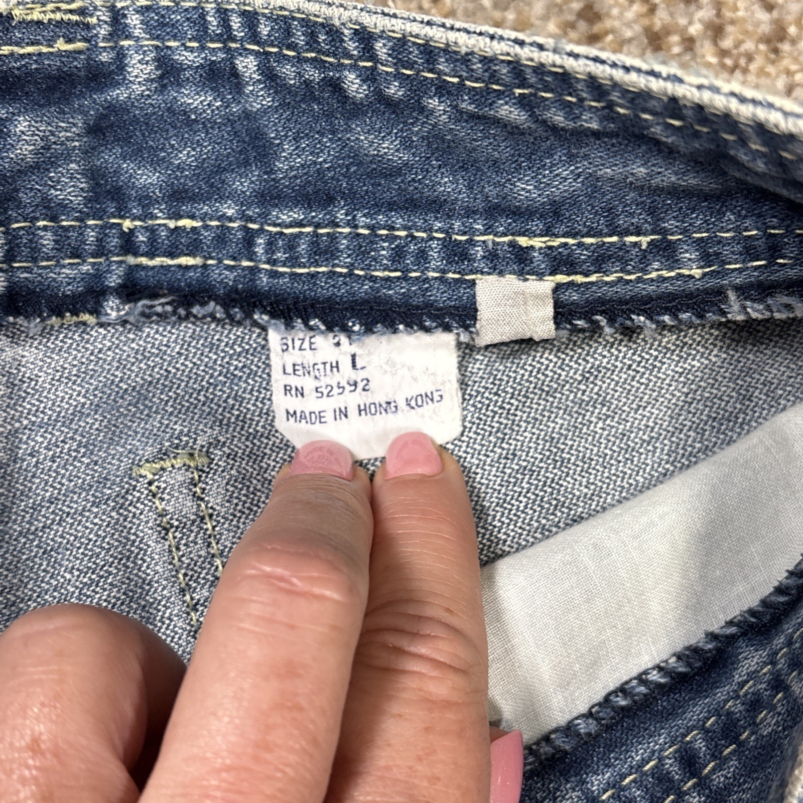 Vintage Jordache Jeans Womens 31L High Rise Hong Kong Horse Head 80s Fits 26x30 - View 5