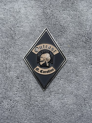 #ad RARE OMG OUTCAST MC CHALLENGE COIN OMC 1% DIAMOND NORTH CAROLINA $60.00