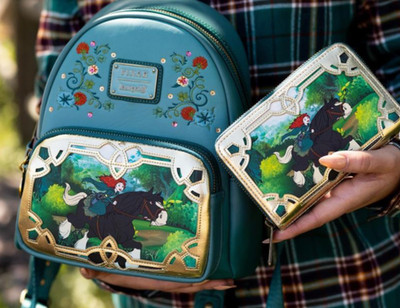 EXCLUSIVE Loungefly Disney Brave Merida Princess Stories Backpack Wallet 2PC Set