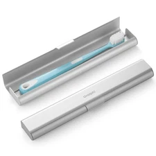 Aluminum Toothbrush Travel Case, Portable Travel Toothbrush Holder, Durable M...