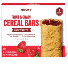 , Fruit & Grain Cereal Bars, Strawberry, 10.4 Oz, 8 Ct (Previously Happy Belly,