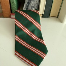 Vintage NOS Brooks Brothers Makers Green Striped Repp Silk Tie 59 x 3.75 XL USA