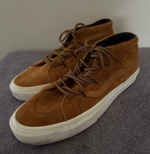 VANS SK-8 Hi Brown Suede High-Top Skater Sneakers Size Mens 10 Scotchguard Shoes