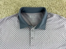 BYLT Shirt Men's XL Purple Polka Dot Lux Polo Casual Golf Stretch