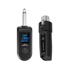Upgrade 2.4GHZ Wireless XLR Transmitter and Receiver, Built-in Rechargeable L...