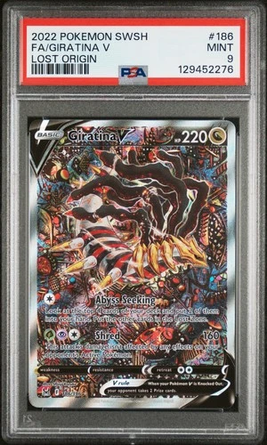 2022 POKEMON SWORD & SHIELD LOST ORIGIN #186 FULL ART/GIRATINA V PSA 9