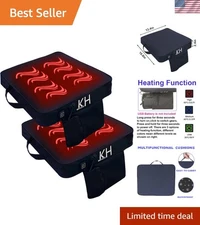 Soft Waterproof Chair Cushions for Bleachers & Camping - 2 Cushions Included