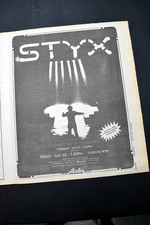 STYX American Rock Band "Kilroy Was Here" 1983 L.A. Live Concerts Advertisement