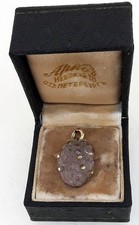 FABERGE Ancien Pendentif Oeuf Impérial RUSSE Or Raisin Cristal de Roche, Or 56.