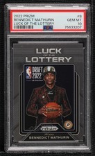 2022 Panini Prizm Luck of the Lottery Bennedict Mathurin #8 PSA 10 GEM MT 0yg9