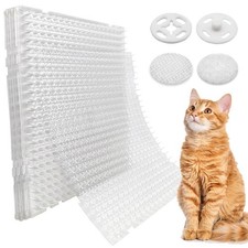 Ley's 10 Pack Scat Mat for Cats, 16x13 Inch Cat Deterrent 10 Pack, Tansparent