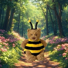 Clothes only‼️jellycat Bartholomew bear cute clothes outfits - bumblebee(medium)