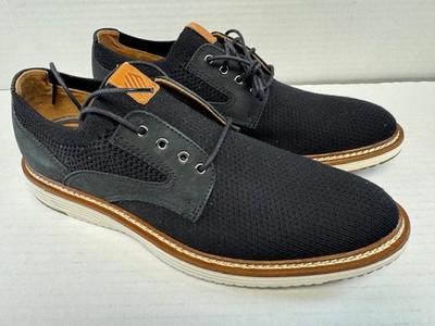 Johnston Murphy Upton Knit Plain Toe Lace Up Dress Casual Shoe, Black Knit, 10.5
